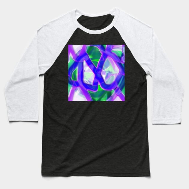 Blue, green and purple II Baseball T-Shirt by TiiaVissak